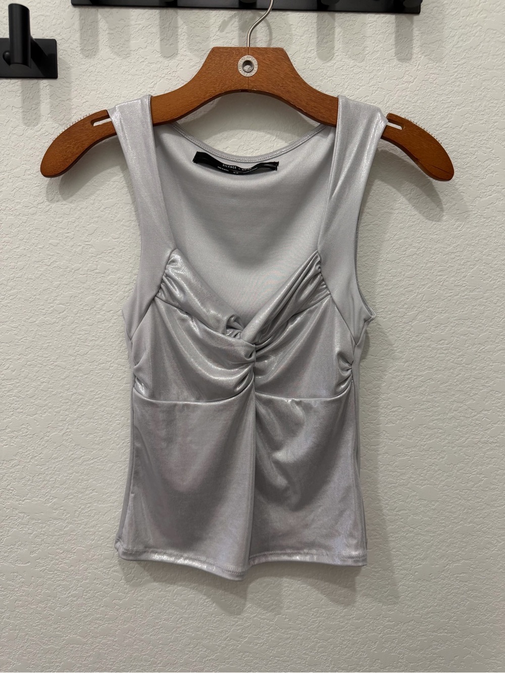 silence + noise Silver Twist Knot Camisole